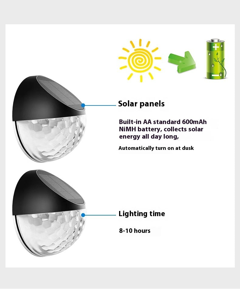 Lámpara de pared solar para exteriores, para jardín, patio, balcón, villa, decorativa, resistente al agua, luz ambiental