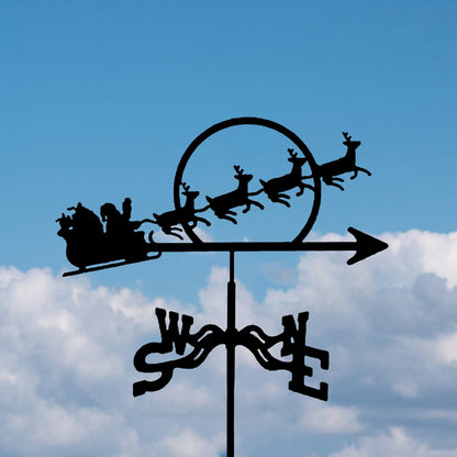 Cow Christmas Deer Weathervane Metal Silhouette