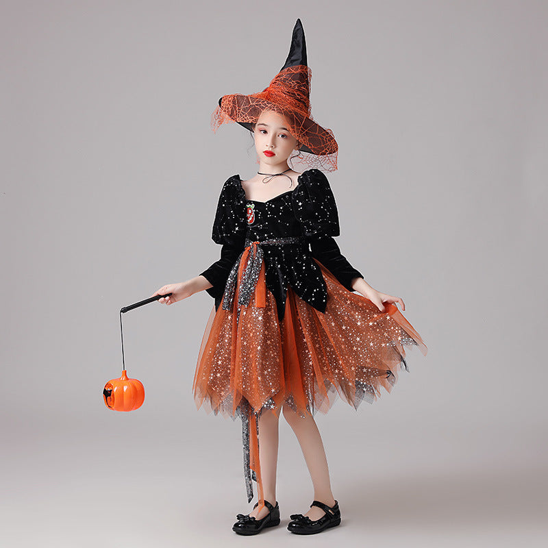 Costume de sorcière pour enfants Halloween Cosplay