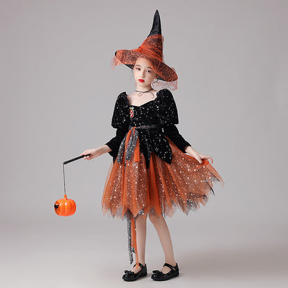 Costume de sorcière pour enfants Halloween Cosplay