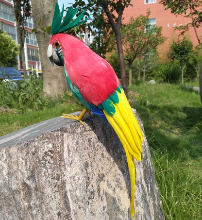 Simulación de plumas, loro, pájaro, decoración del hogar, decoración de jaula