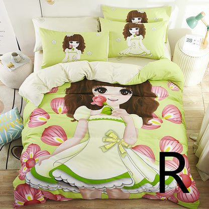 Drap de lit pour enfants, housse de couette, drap de lit, dessin animé mignon, textile pour la maison