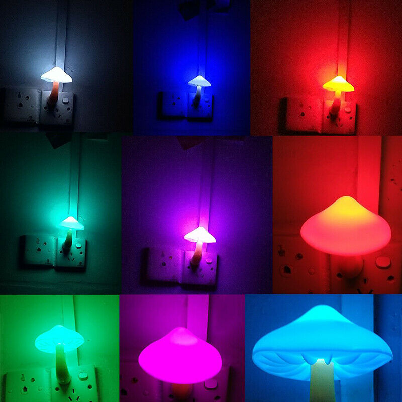 Lumières LED en forme de champignon avec capteurs automatiques, lampes de décoration intérieure