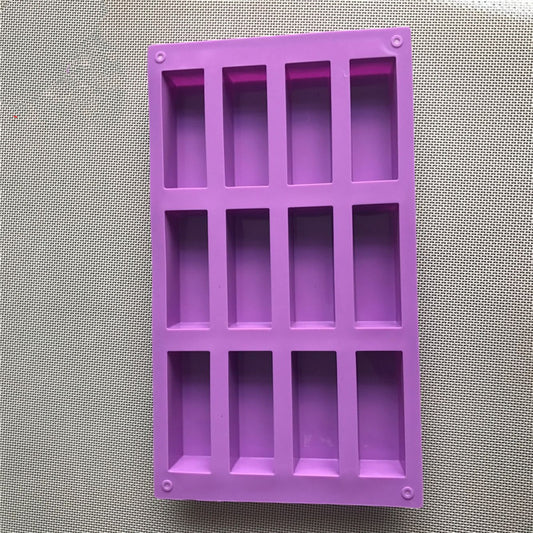 Purple Rectangular Silicone Cold Soap Mold