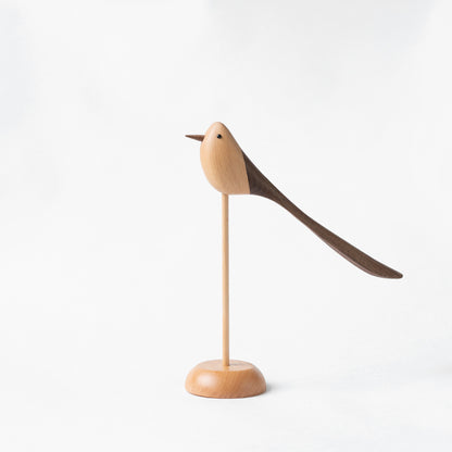 Décorations d'oiseaux en bois massif pour bureau