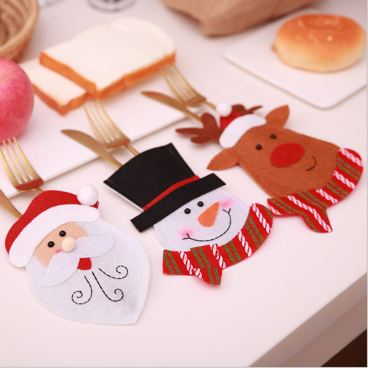 Christmas Decorations Table Knife And Fork Bag