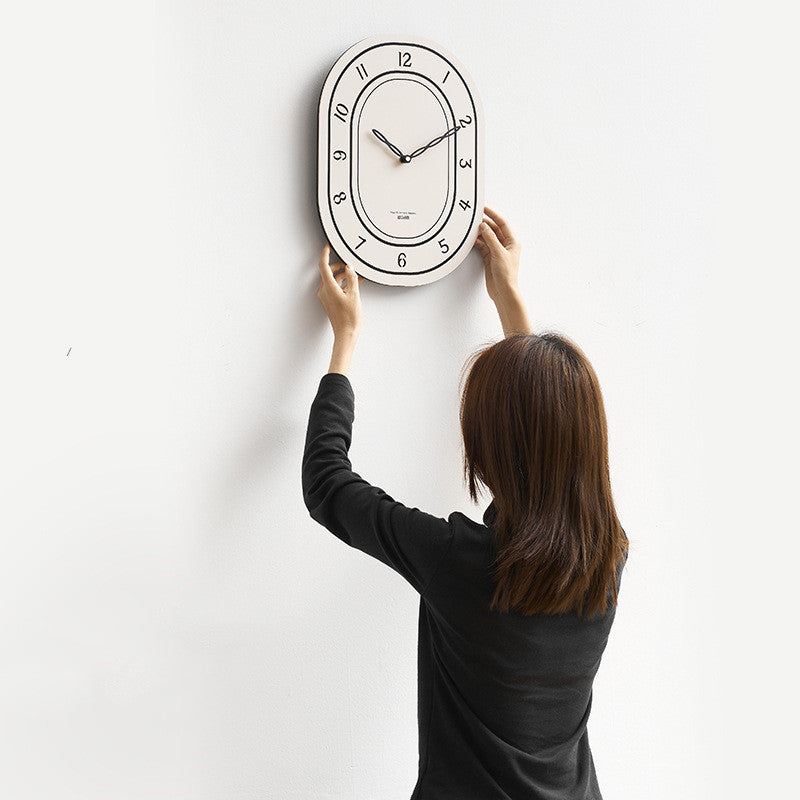 No-punch Decorative Clock For Domestic Living Room