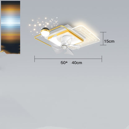 Luz superior del ventilador de proyección de la sala de estar del dormitorio simple moderno