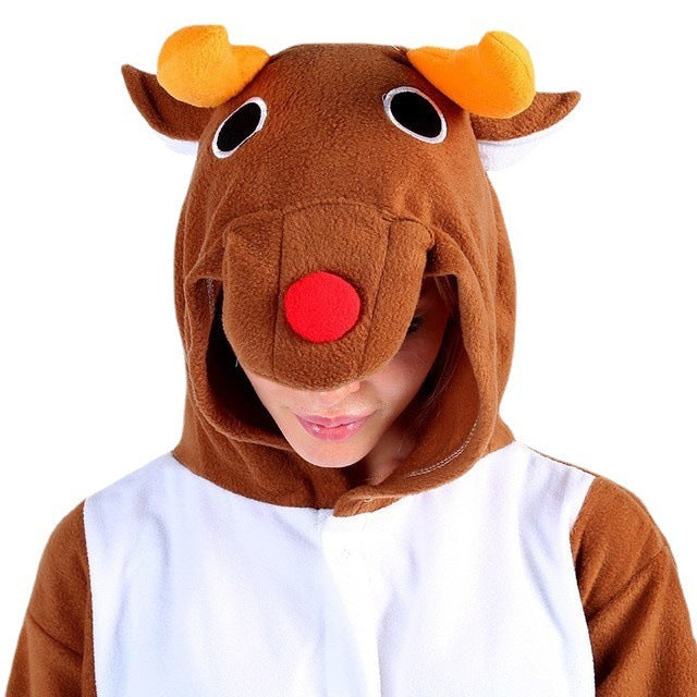 Cute Thick Warm Loungewear Polar Fleece Christmas Deer