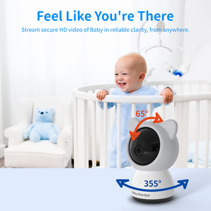 Moniteur bébé HD 5 pouces sans fil