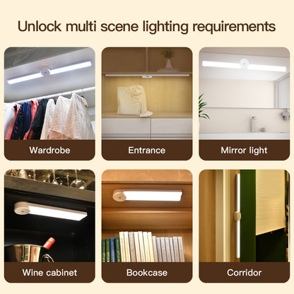 Intelligent Cabinet Light With Foldable Automatic Human Body Sensing Light, Clothing Cabinet Light, Wine Cabinet Light, Strip Light, Magnetic Wall Light