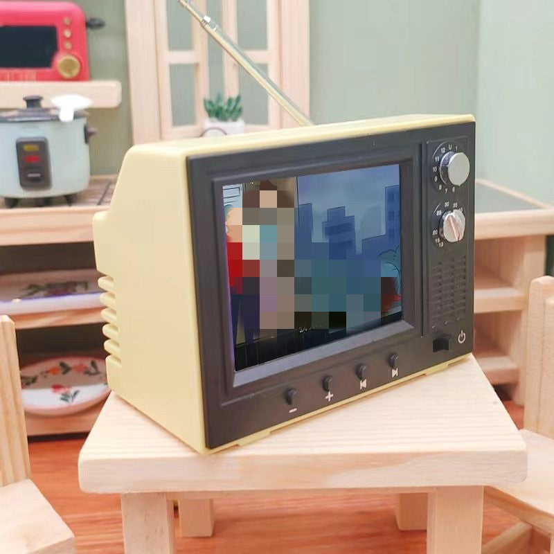 Furniture Toy Doll House Mini Playable TV