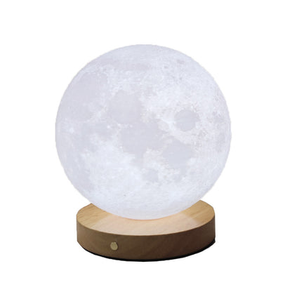 Petite lampe de nuit rotative en forme de lune endormie