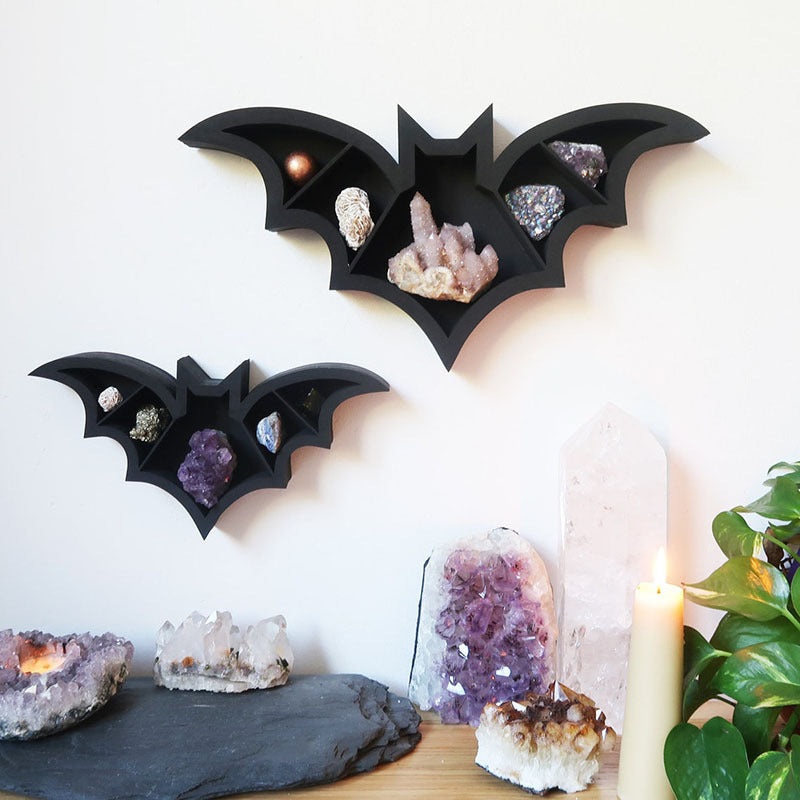 Présentoir à cristaux pour chauve-souris d'Halloween