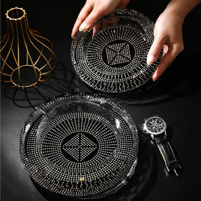 Creative Glass With Diamond Crystal Ashtray Home Decoration