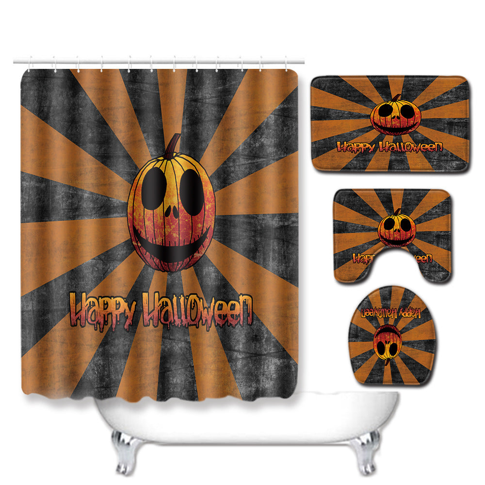 Halloween Bathroom Toilet Set Four-piece Living Room Bedroom Carpet