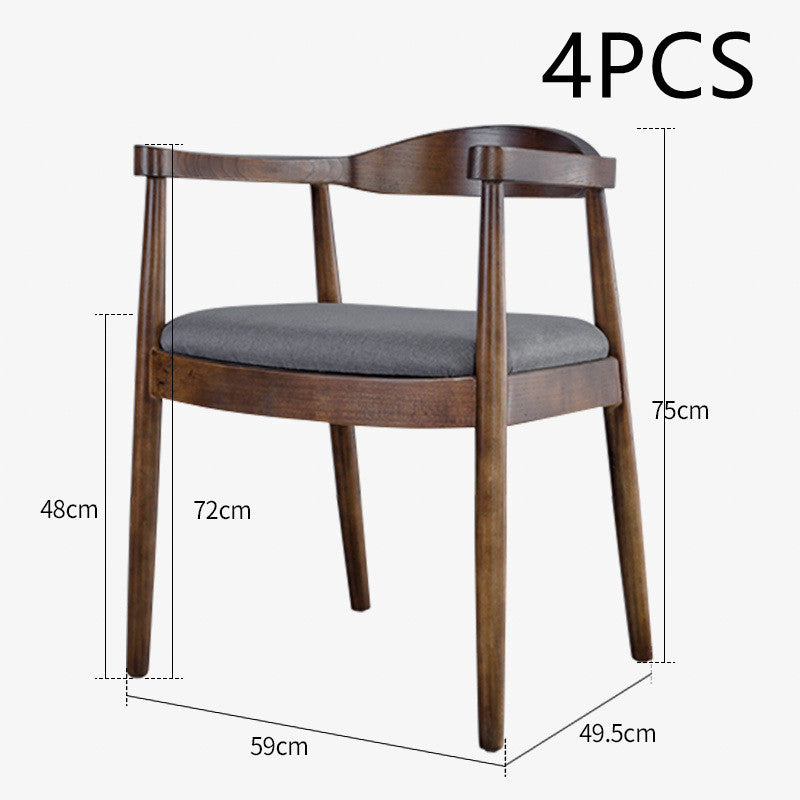 Table à manger et chaises simples en bois massif pour la maison