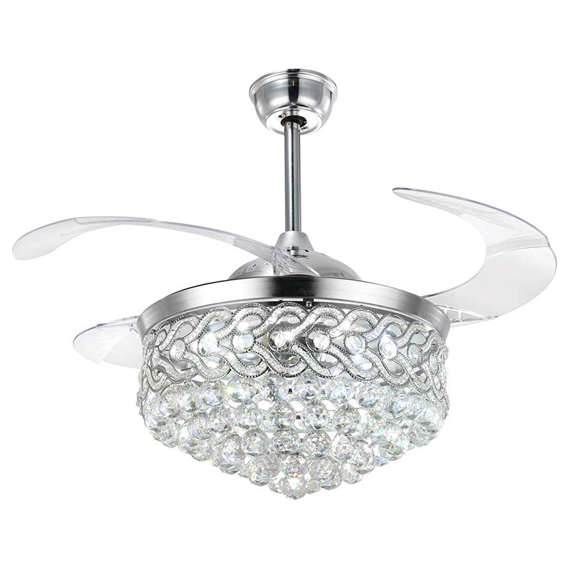 Dining Room Crystal Invisible Fan Lamp