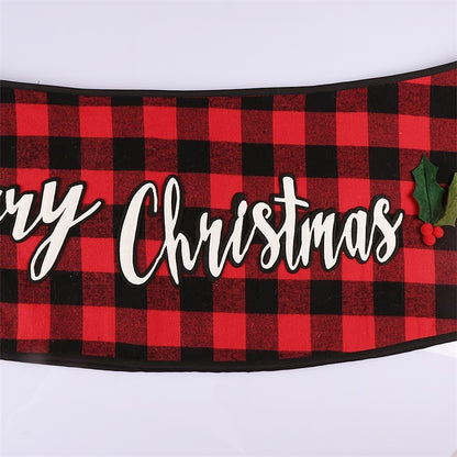 Christmas Tree Red And Black Plaid Apron Decorations