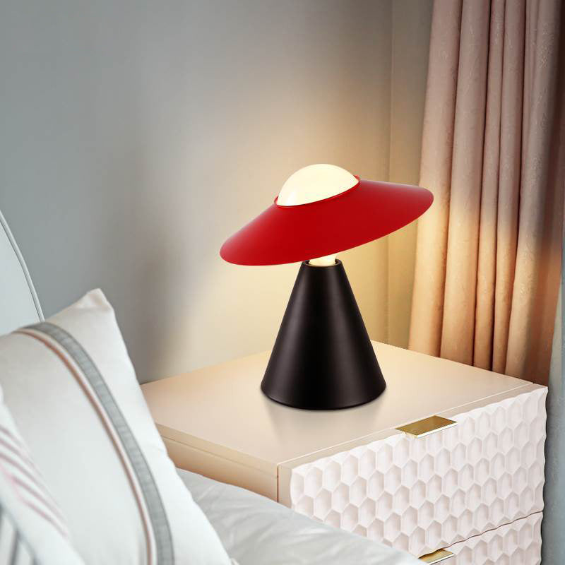 Straw Hat Glass Lamp Study And Bedroom Decoration