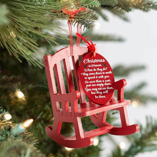 Home Christmas Wooden Chair Pendant