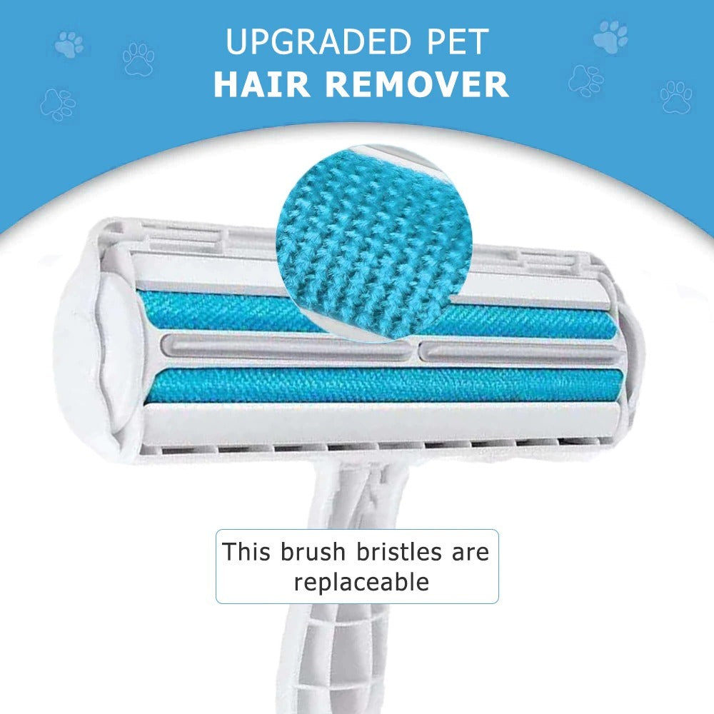 Rouleau dissolvant de poils d'animaux, brosse à peluches, peigne à 2 voies pour chien et chat, outil de nettoyage pratique, Base de brosse en fourrure de chien et de chat, meubles de maison, vêtements de canapé