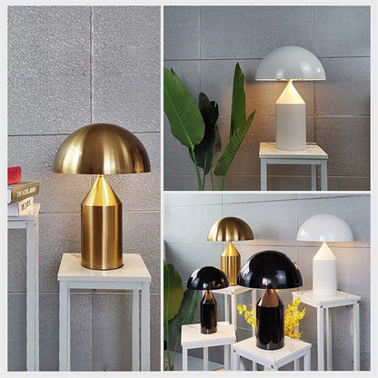 Post-modern Creative Simple Model Room Hotel Desktop Bedroom Bedside Semi-circular Hardware Mushroom Desk Lamp