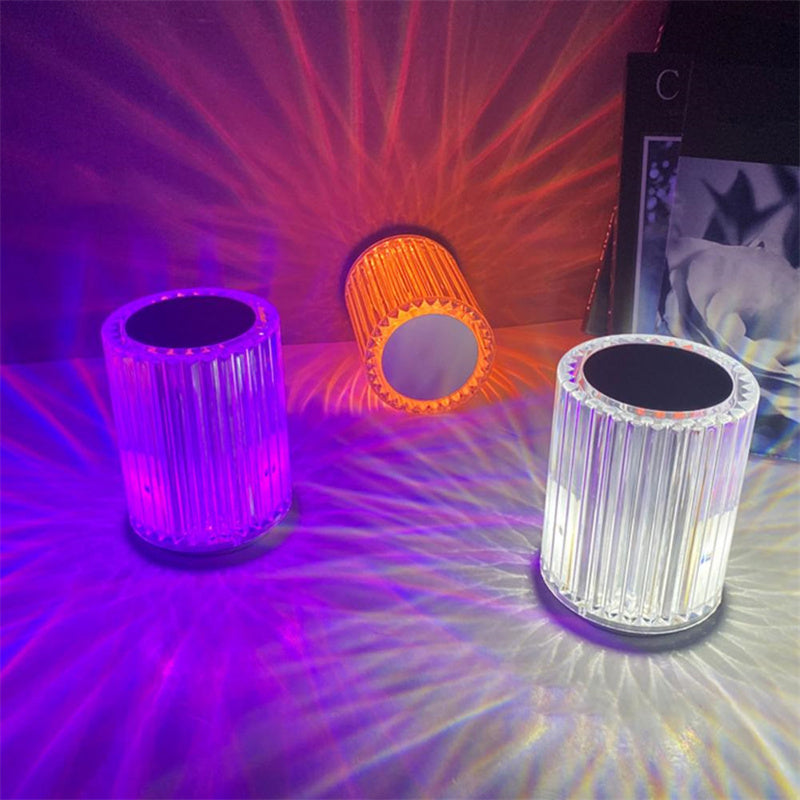 Lámpara de cristal Lámpara de mesa Atmósfera Línea creativa Lámpara de noche pequeña Luces LED