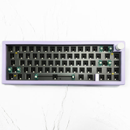 Kit de teclado mecánico retroiluminado RGB de enchufe caliente con soporte de perilla DIY personalizado de tres modelos