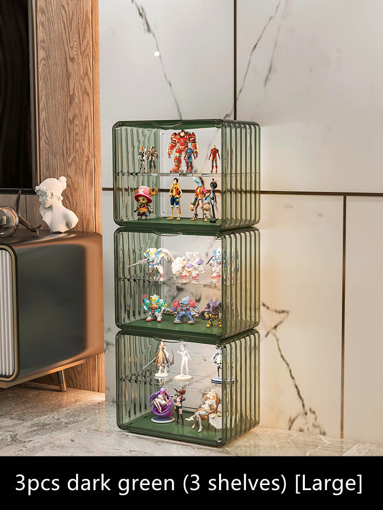 Acrylic Clear Glass Household Building Block Shelf