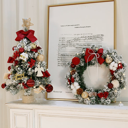 Couronne de décoration de noël, petit ornement de bureau pour la maison