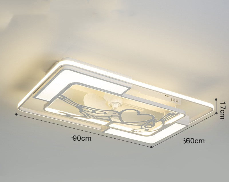 Lampe de plafond à ventilateur électrique invisible