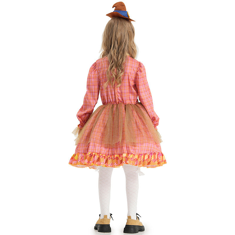 Nouvelle robe d'épouvantail d'Halloween pour enfants