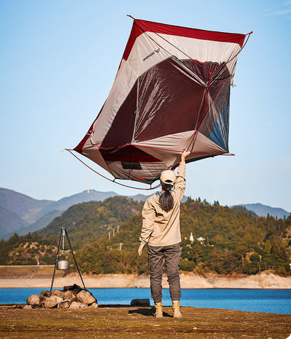 Tienda de campaña a prueba de viento engrosada portátil al aire libre