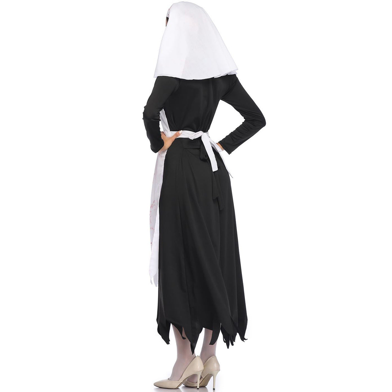 Robe de soirée de vacances Robe de nonne d'Halloween