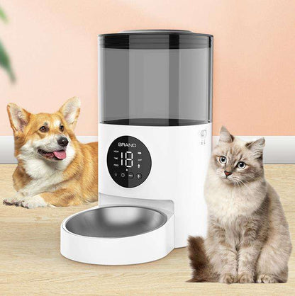 Alimentador automático de mascotas, máquina de alimentación WIFI para gatos y perros