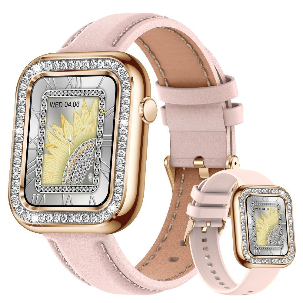 Nouveau Carré mode femmes montre-bracelet intelligente diamant étanche