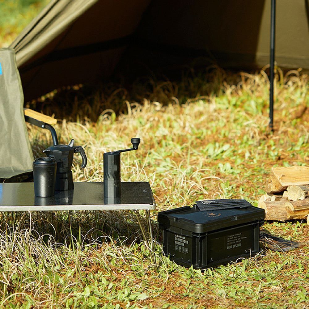 Juego de café para acampar al aire libre