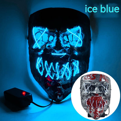 Masque LED froid, accessoire d'horreur d'Halloween