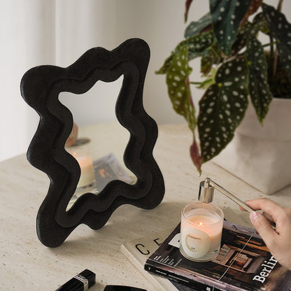 Dresser Mirror Decorative Bedroom Wavy Shaped Mirror