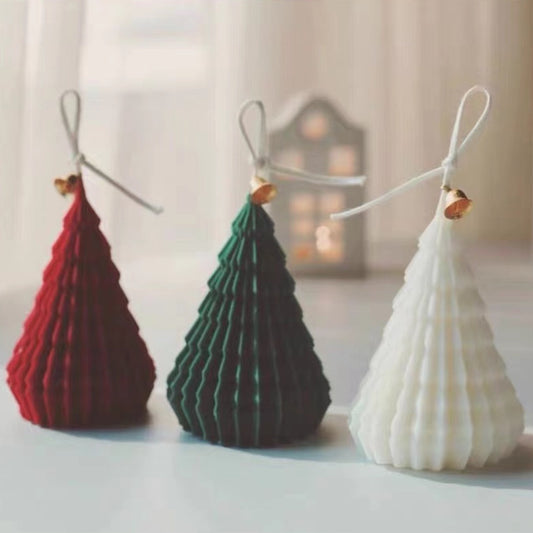 Christmas Tree Origami Pattern Resin Decorations