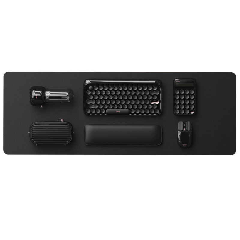 Juego de ratón y teclado mecánico Bluetooth retro texturizado oro negro inalámbrico para oficina