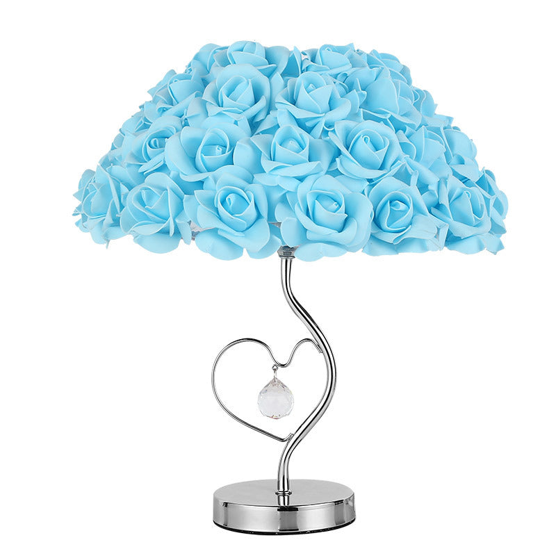 Lampe de table en forme de coeur rose