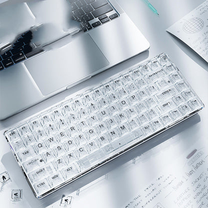 Transparent Bluetooth Wireless Tri-mode Mechanical Keyboard