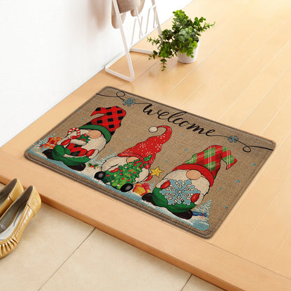 Letter Christmas Home Doormat Bathroom Kitchen Anti-slip Bedroom Living Room Absorbent Carpet