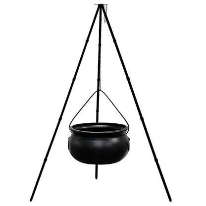 Witch Cauldron On Bonfire Tripod Halloween Decoration