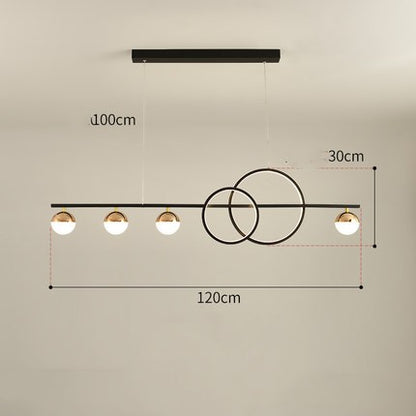 Lampe de Table rectangulaire créative, nouveau lustre moderne Simple pour salle à manger et Bar