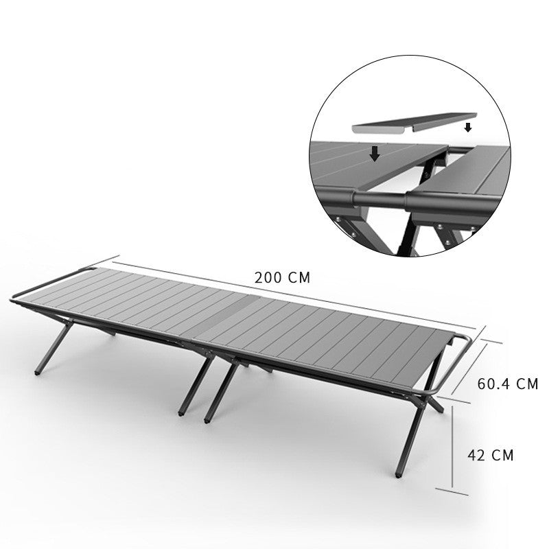 La mesa plegable para exteriores de rollos de pollo de aleación de aluminio se puede empalmar