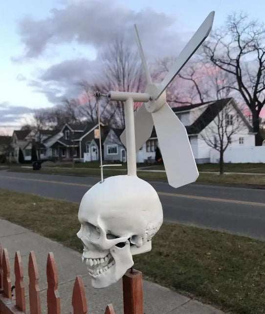 Halloween Skull Head Windmill Rotating Head Ornament