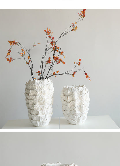 Creative White Ceramic Vase Modern Dining Table Sales Decoration Dried Flowers And Flowerpot